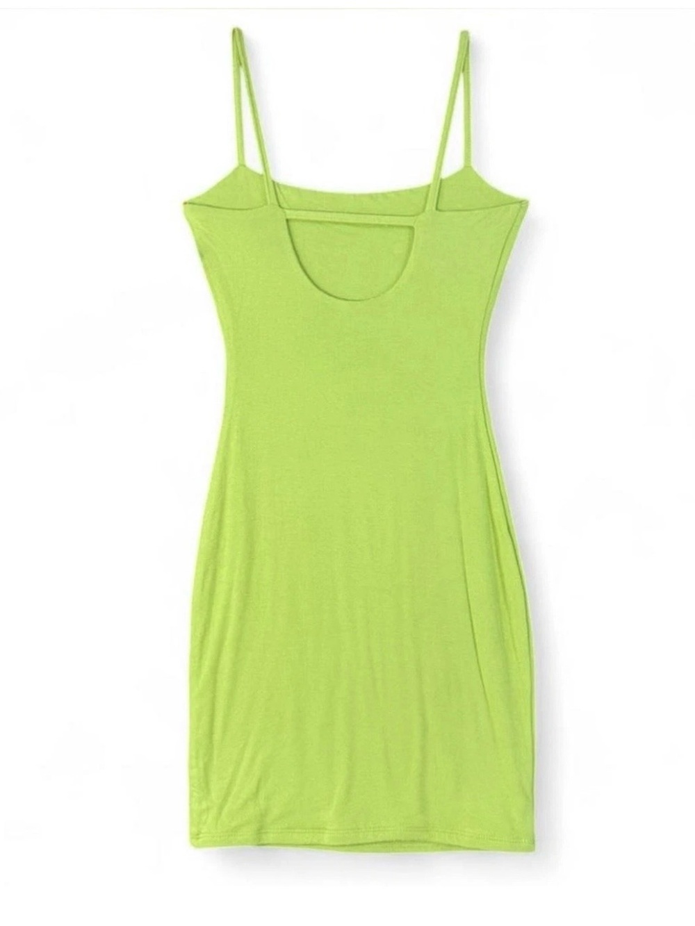 Naked Wardrobe Lime Green Sleeveless Cami Mini Dress Open Back Size S NEW - Picture 7 of 8